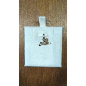 'I Love Mom' 10K Yellow Gold Pendant Charm